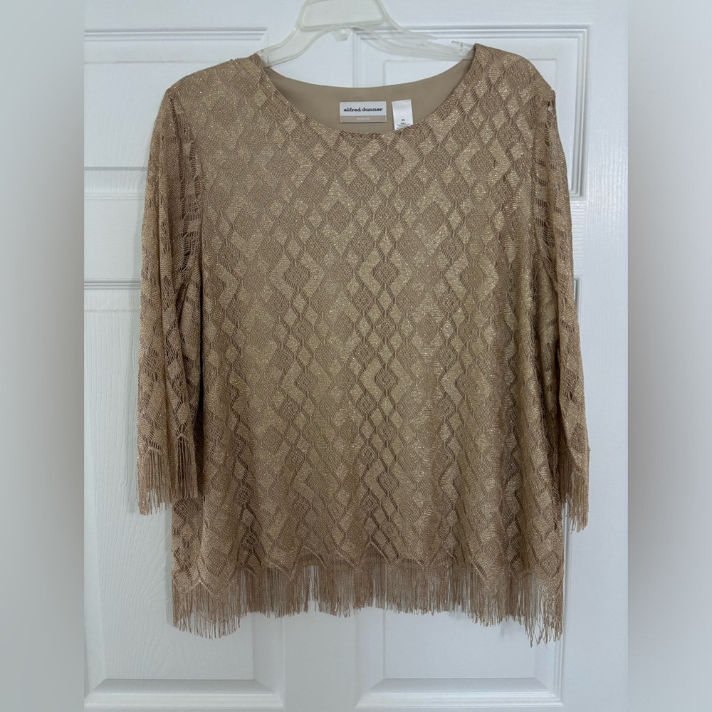 Women’s Alfred Dunner Gold Blouse 2X